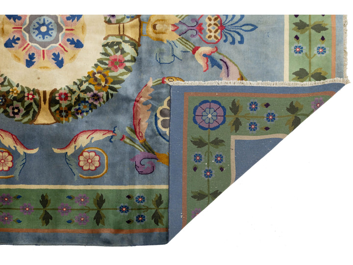 Antique Art Deco Chinese Rug 9 X 11