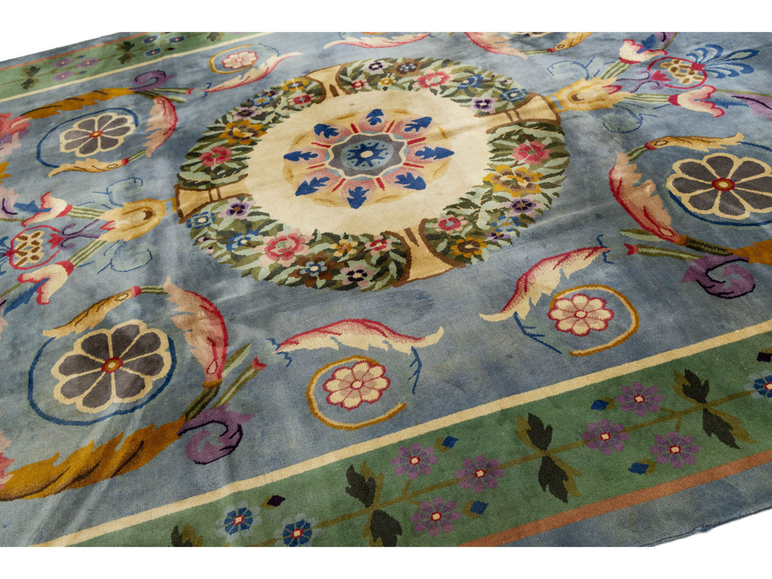 Antique Art Deco Chinese Rug 9 X 11