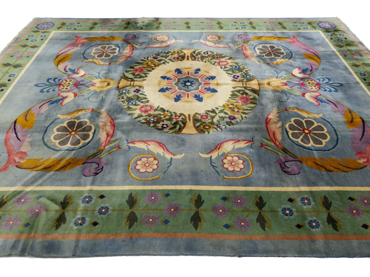 Antique Art Deco Chinese Rug 9 X 11