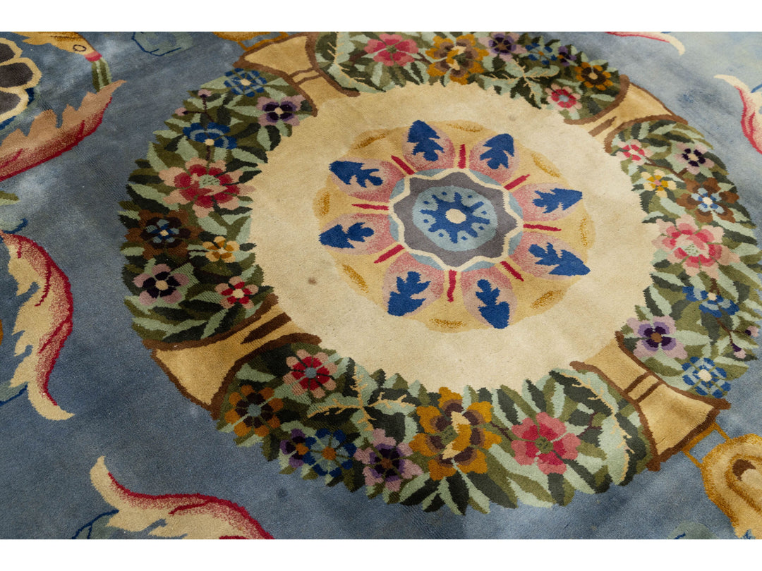 Antique Art Deco Chinese Rug 9 X 11