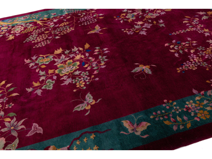 Antique Art Deco Chinese Rug 9 X 11