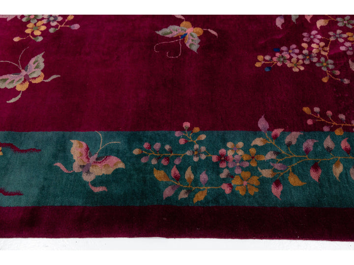 Antique Art Deco Chinese Rug 9 X 11