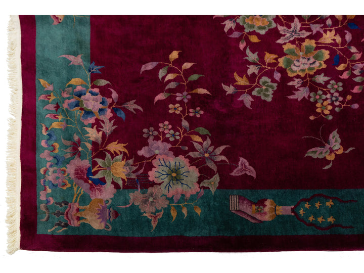 Antique Art Deco Chinese Rug 9 X 11