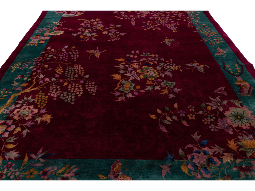 Antique Art Deco Chinese Rug 9 X 11