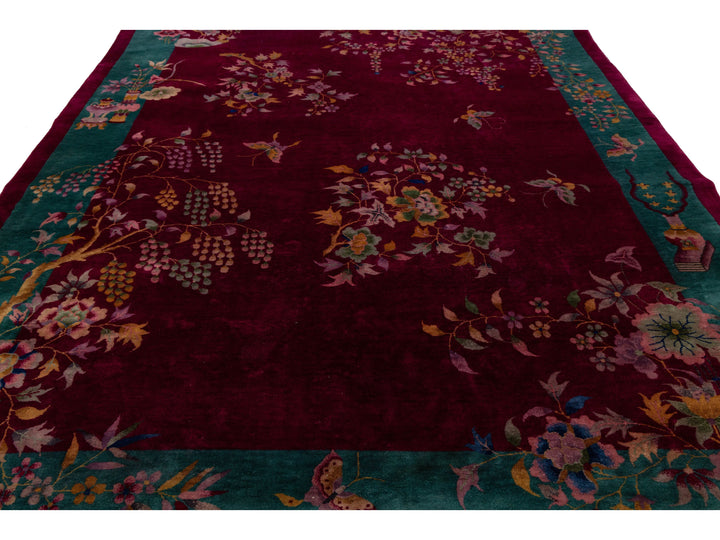 Antique Art Deco Chinese Rug 9 X 11