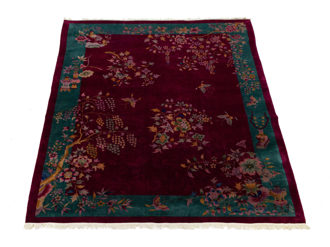 Antique Art Deco Chinese Rug 9 X 11