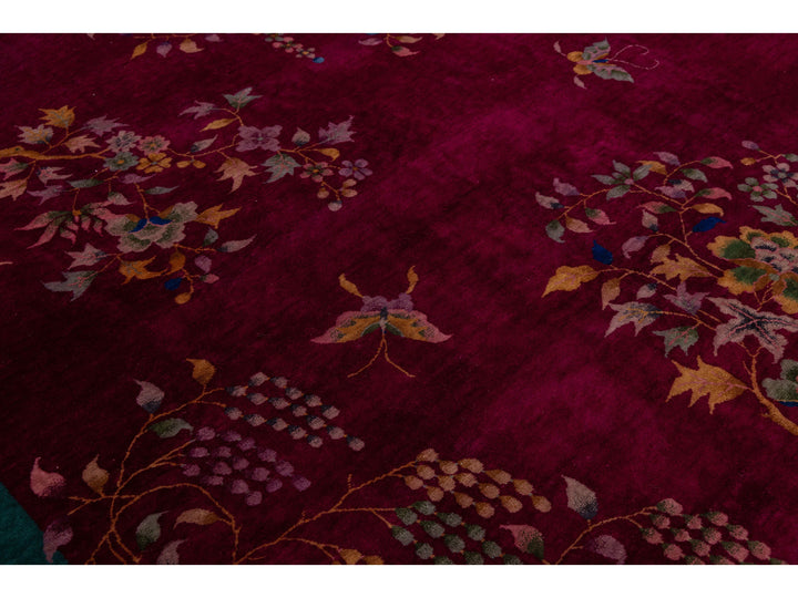 Antique Art Deco Chinese Rug 9 X 11