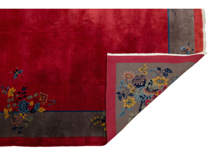 Antique Art Deco Chinese Rug 10 X 13