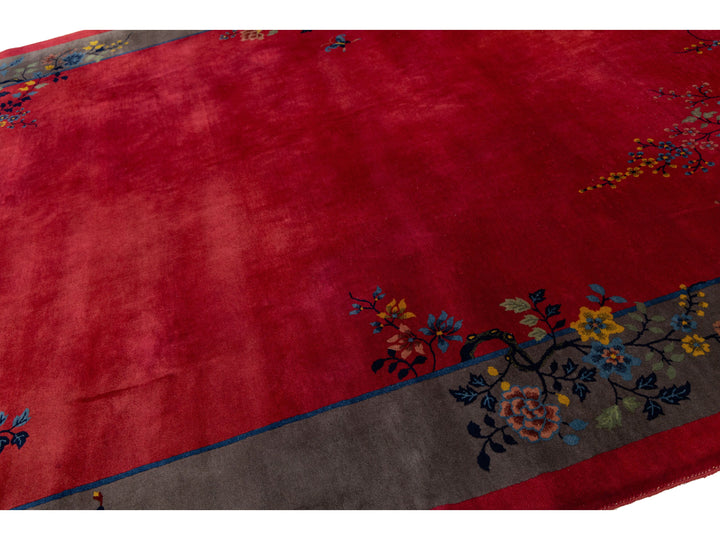 Antique Art Deco Chinese Rug 10 X 13