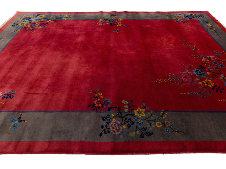 Antique Art Deco Chinese Rug 10 X 13