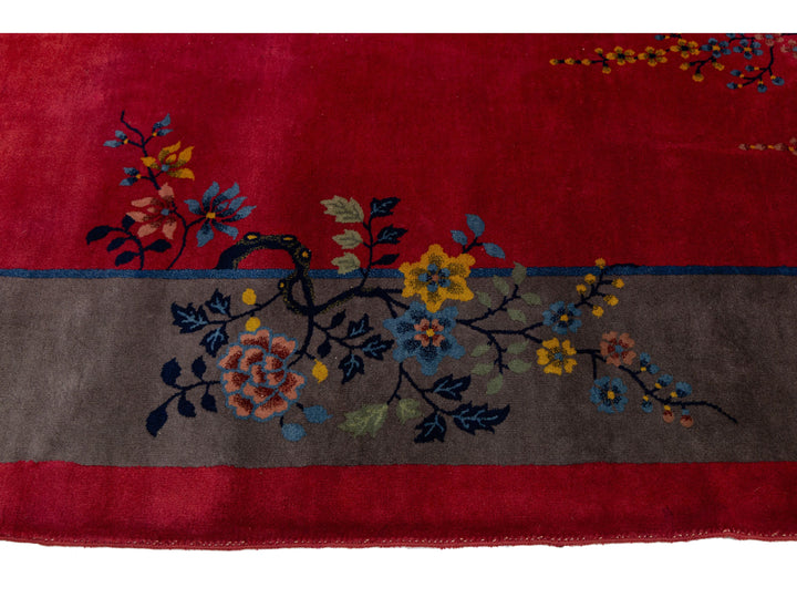 Antique Art Deco Chinese Rug 10 X 13