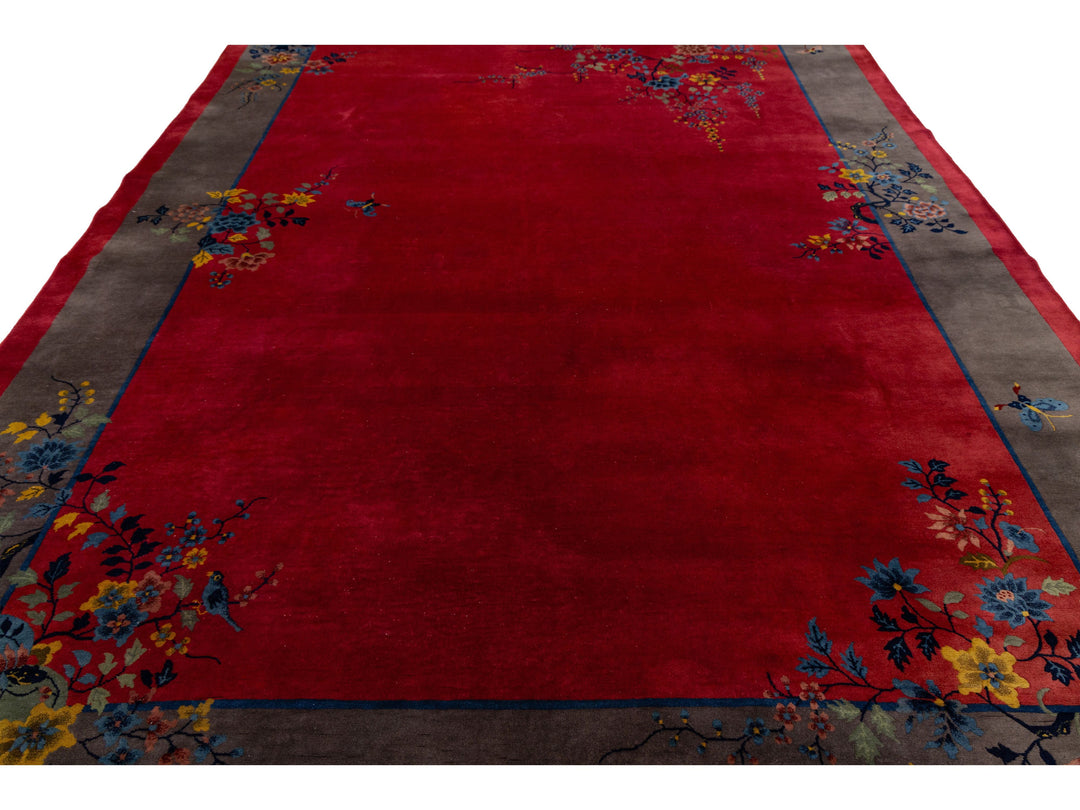Antique Art Deco Chinese Rug 10 X 13