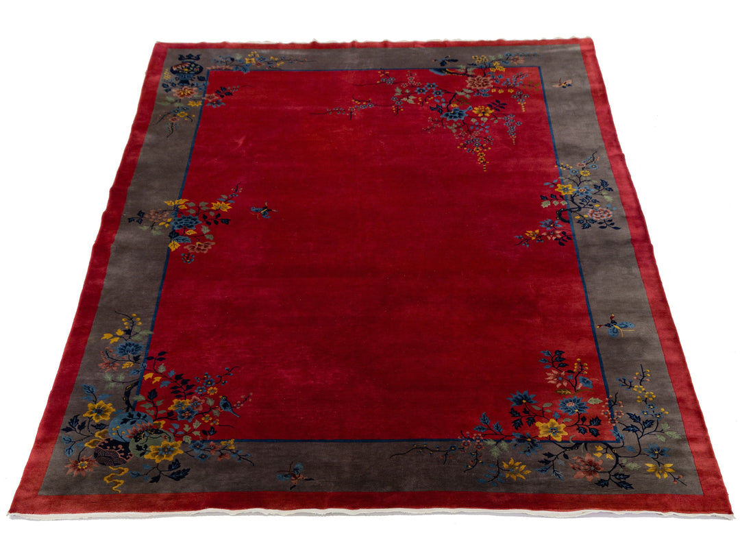 Antique Art Deco Chinese Rug 10 X 13