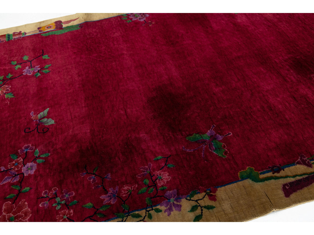 Antique Art Deco Chinese Rug 6 X 9