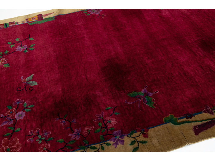 Antique Art Deco Chinese Rug 6 X 9