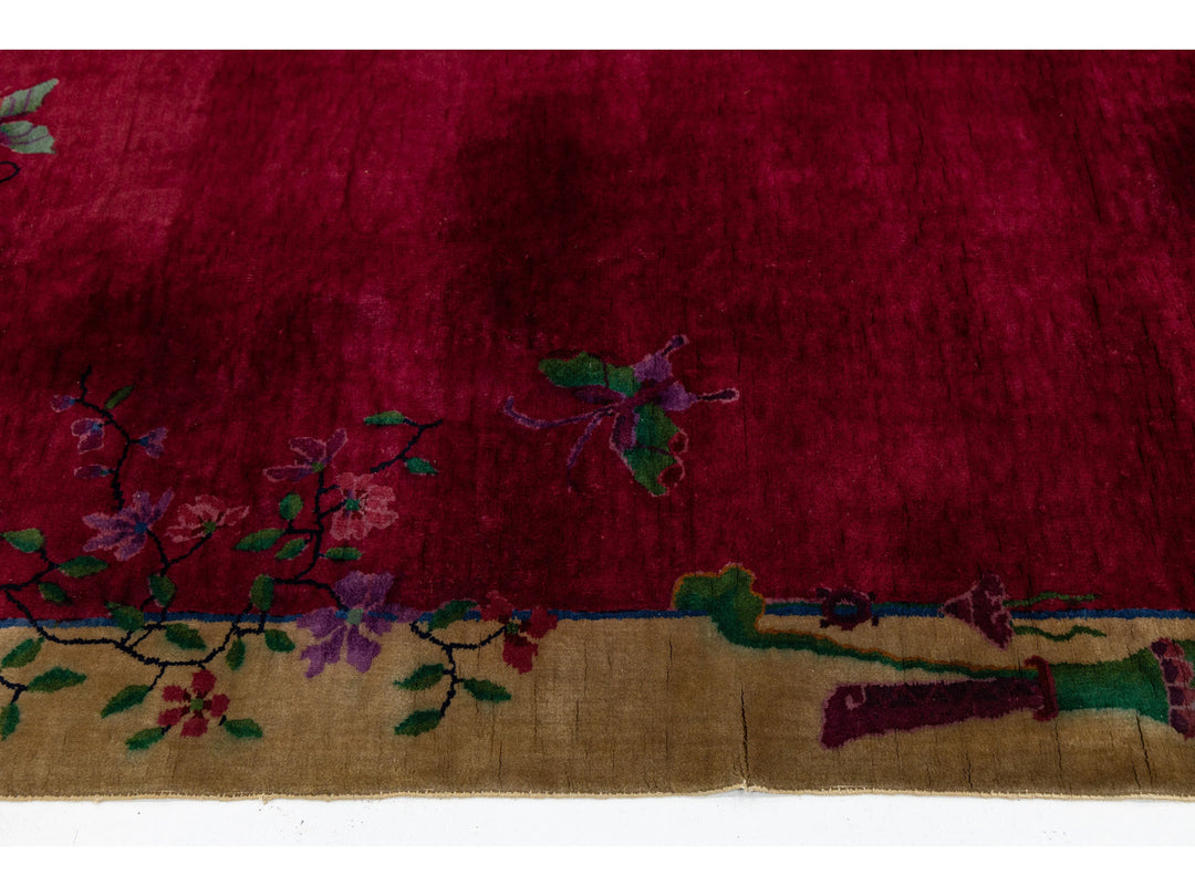 Antique Art Deco Chinese Rug 6 X 9