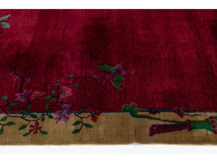 Antique Art Deco Chinese Rug 6 X 9