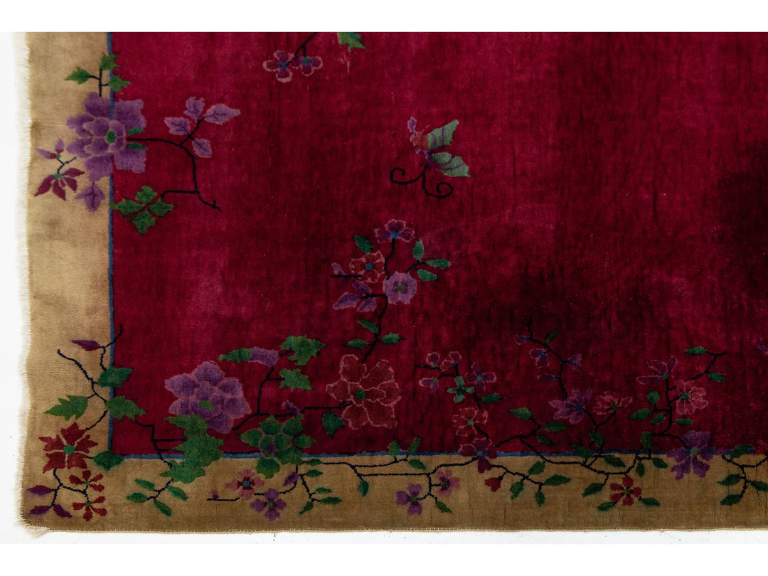Antique Art Deco Chinese Rug 6 X 9