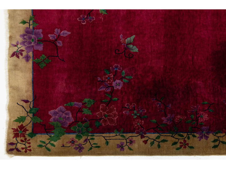 Antique Art Deco Chinese Rug 6 X 9