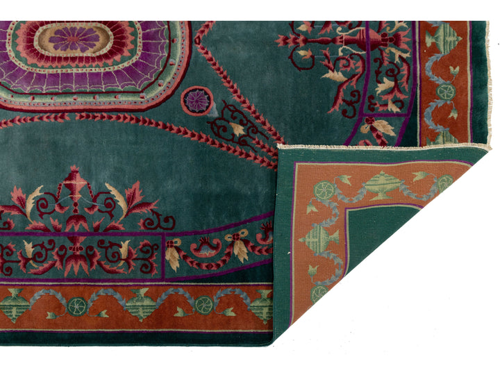 Antique Art Deco Chinese Wool Rug 8 X 10