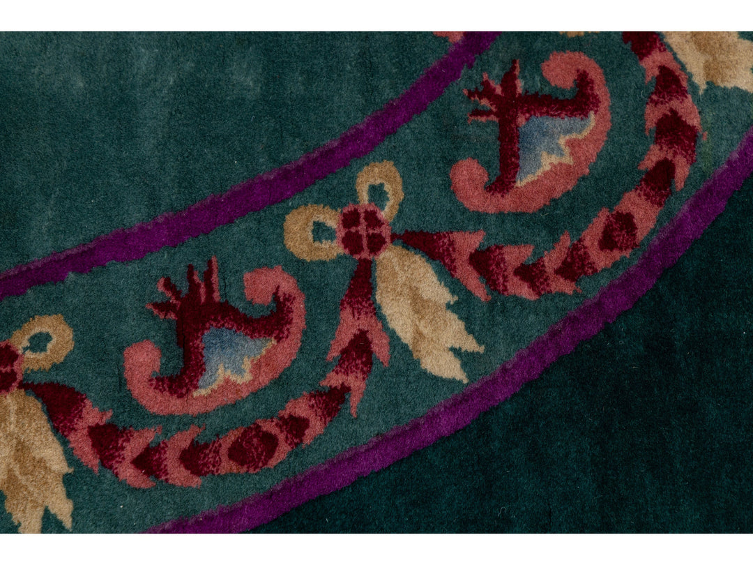 Antique Art Deco Chinese Wool Rug 8 X 10