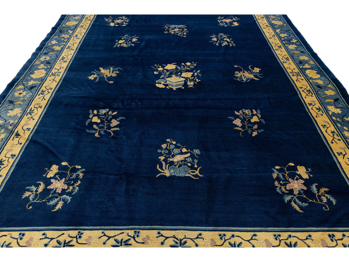 Antique Art Deco Chinese Rug 9 X 12