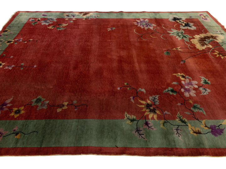 Antique Art Deco Chinese Rug 9 X 11