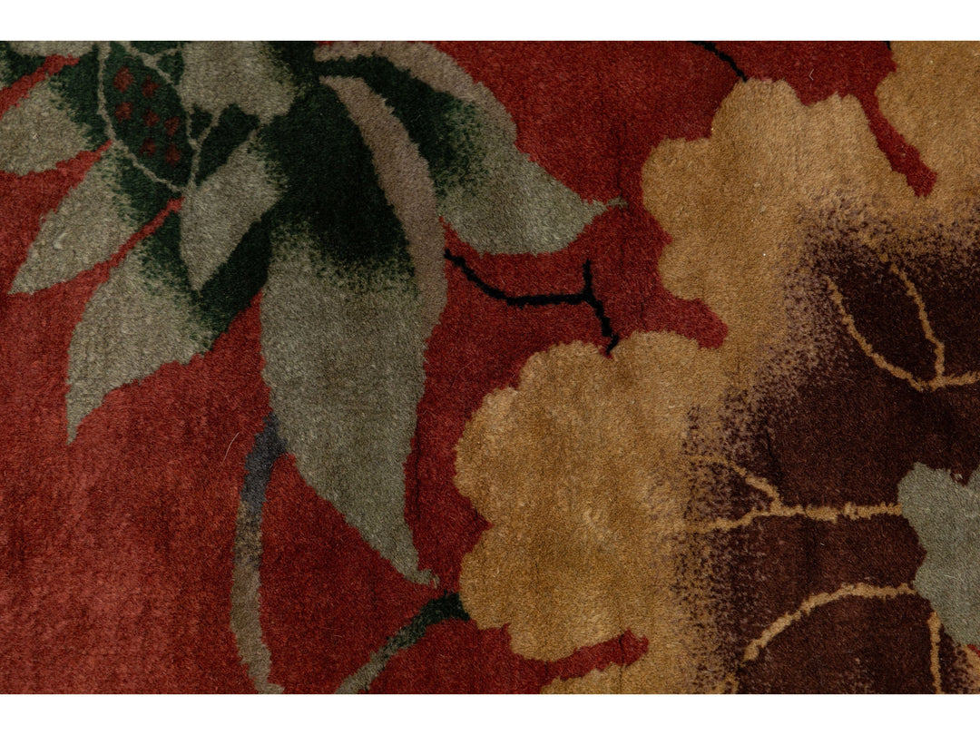 Antique Art Deco Chinese Rug 9 X 11