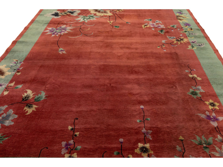 Antique Art Deco Chinese Rug 9 X 11