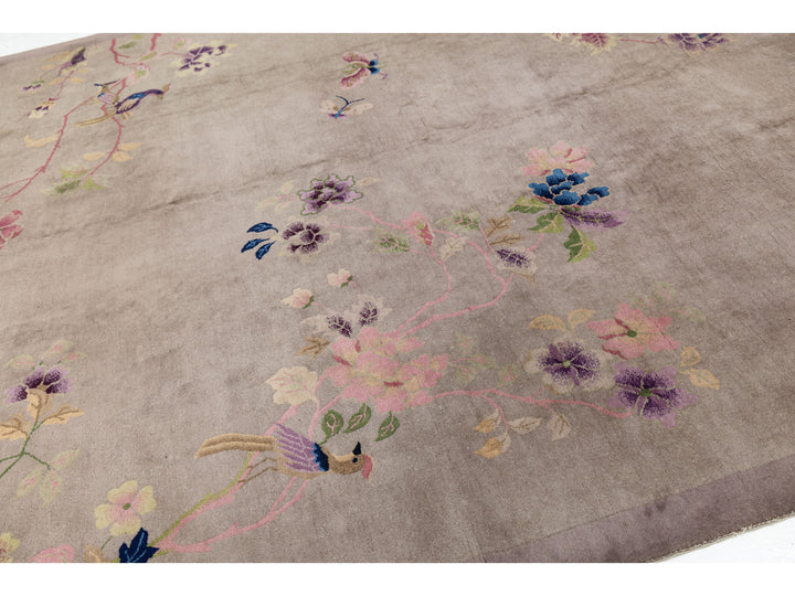 Antique Art Deco Chinese Rug 9 X 12