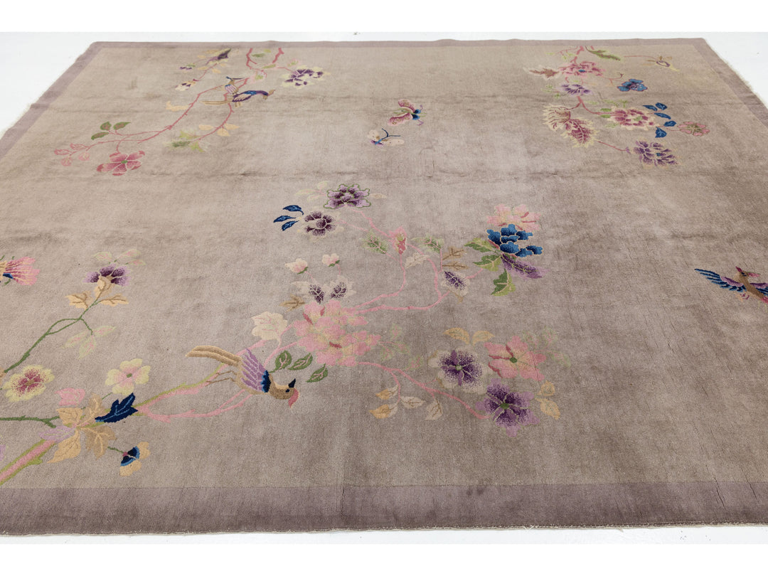 Antique Art Deco Chinese Rug 9 X 12
