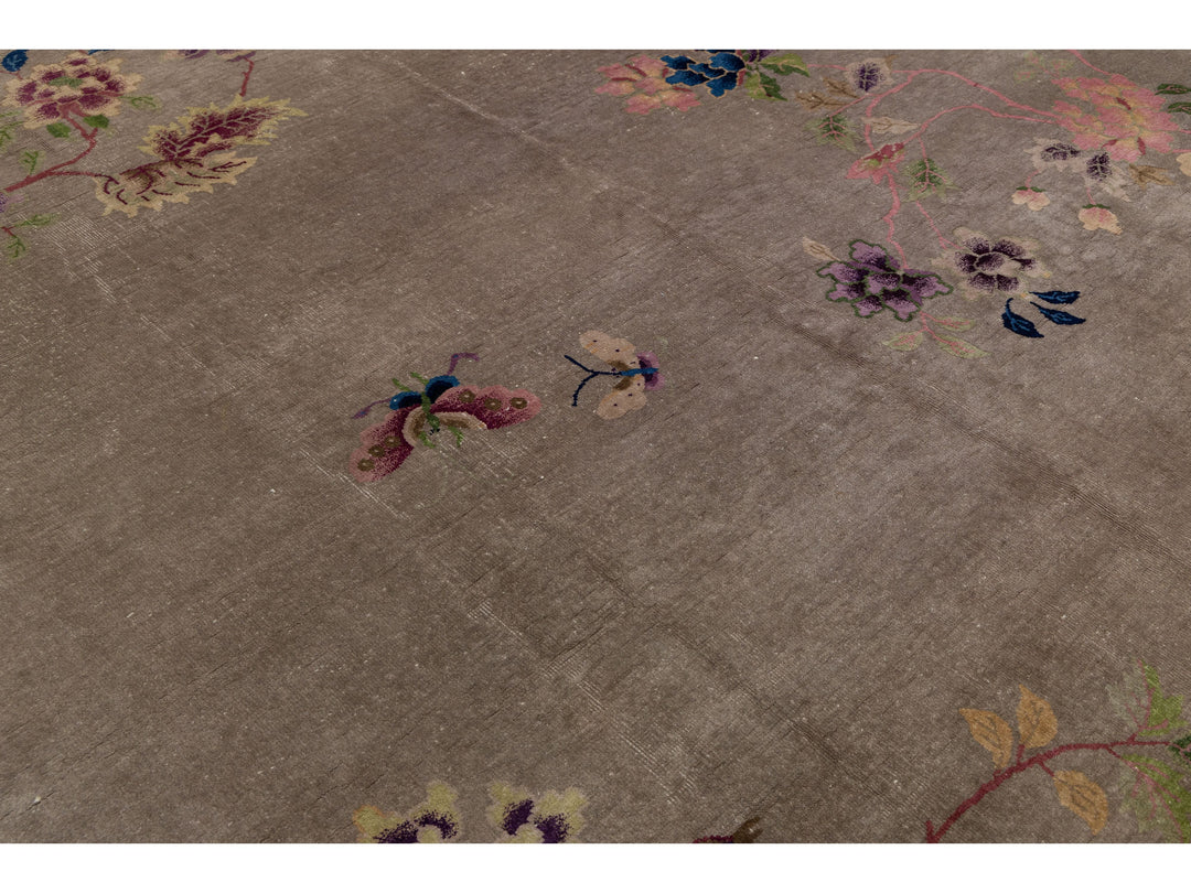 Antique Art Deco Chinese Rug 9 X 12