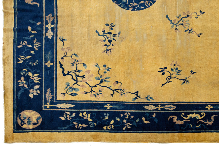 Antique Peking Chinese Wool Rug 9 X 11