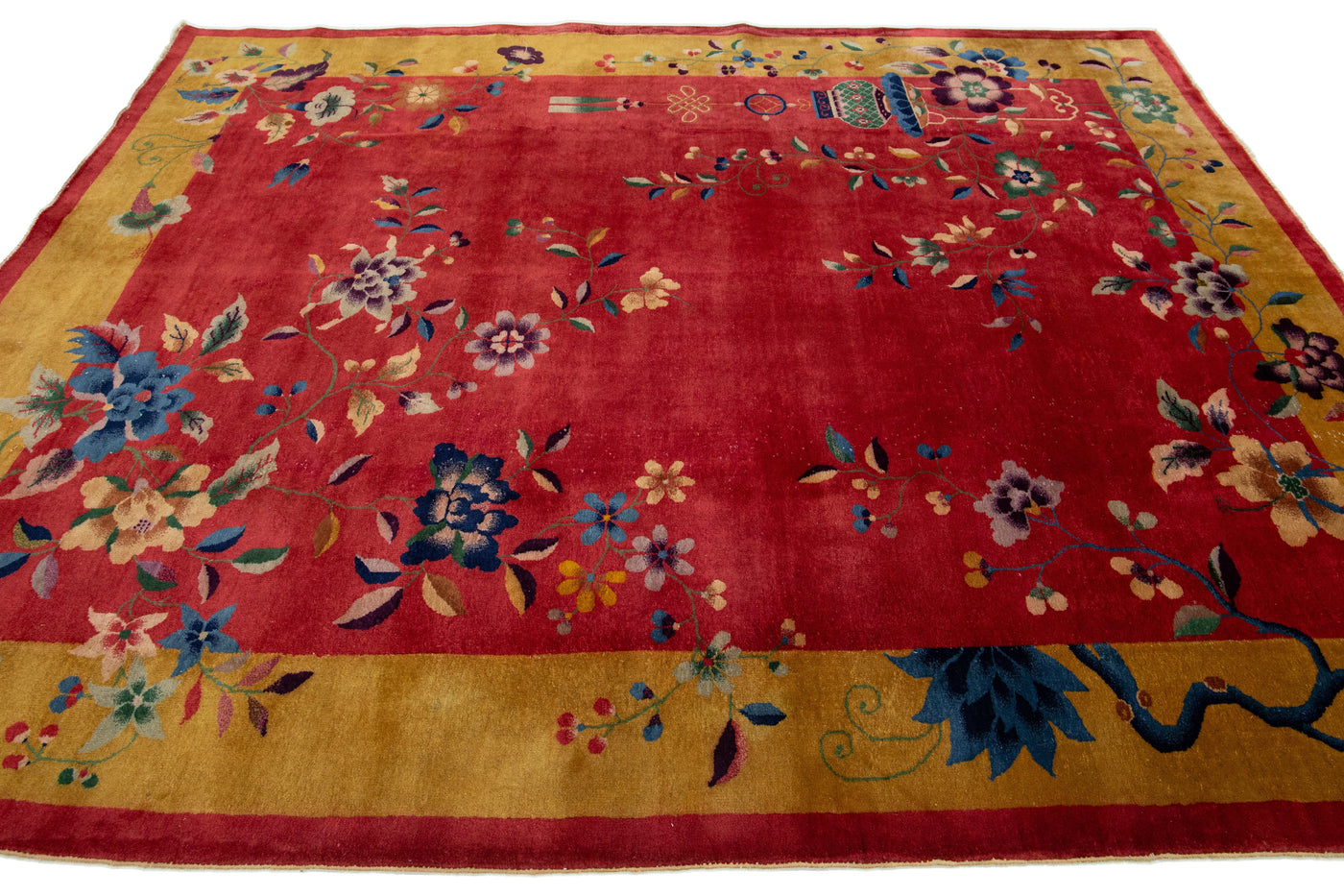 Antique Art Deco Chinese Rug 8 X 9