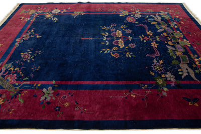 Antique Art Deco Chinese Rug 9 X 11