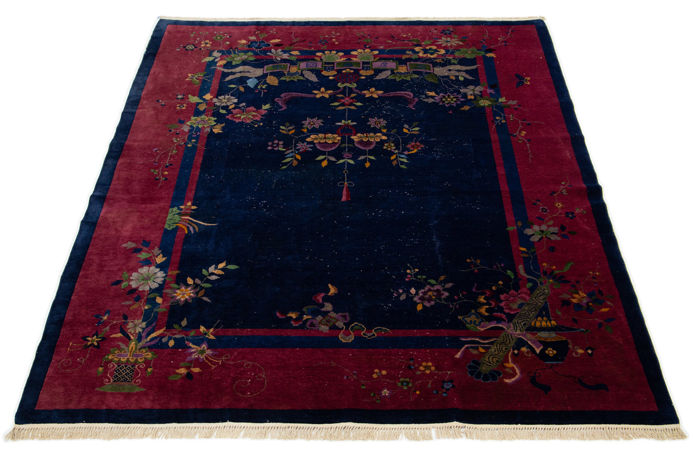 Antique Art Deco Chinese Rug 9 X 11