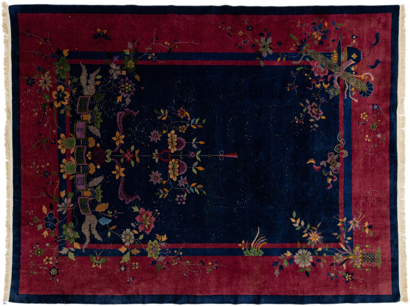 Antique Art Deco Chinese Rug 9 X 11