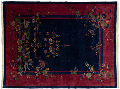 Antique Art Deco Chinese Rug 9 X 11