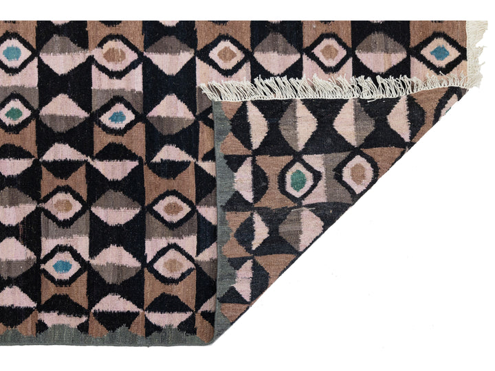 Modern Kilim Wool Runner Rug 3 X 12