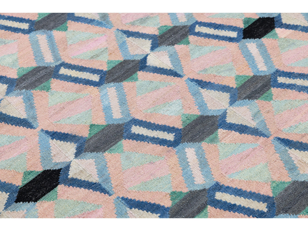 Modern Kilim Wool Runner Rug 3 X 12