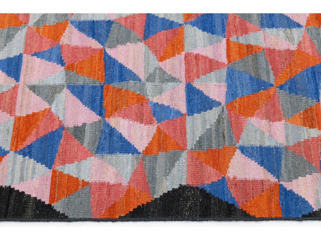 Modern Kilim Wool Runner Rug 3 X 12