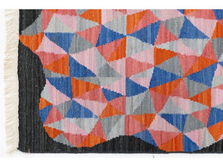 Modern Kilim Wool Runner Rug 3 X 12