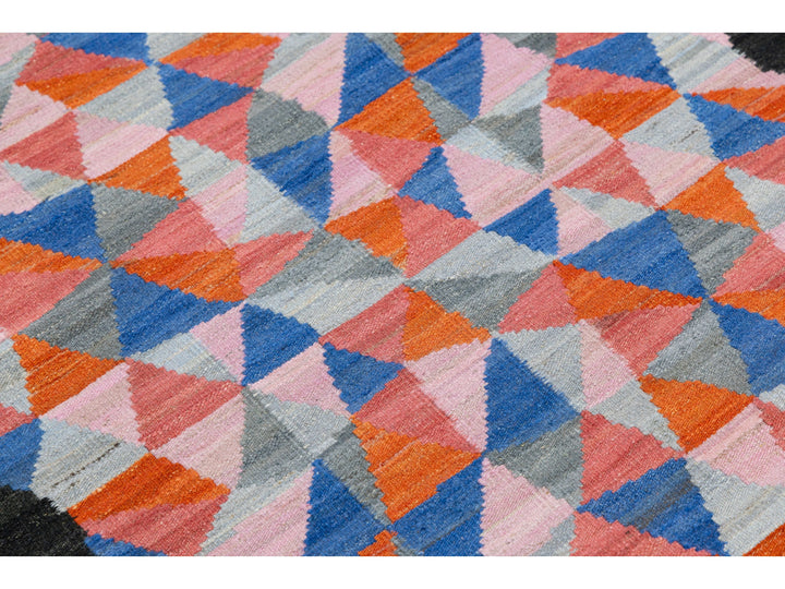 Modern Kilim Wool Runner Rug 3 X 12