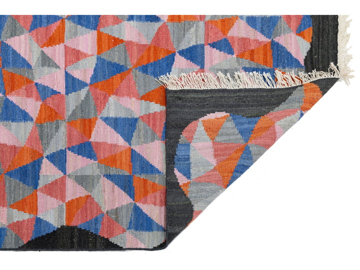 Modern Kilim Wool Runner Rug 3 X 12