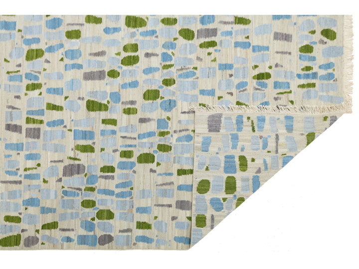 Modern Kilim Wool Rug 10 X 12