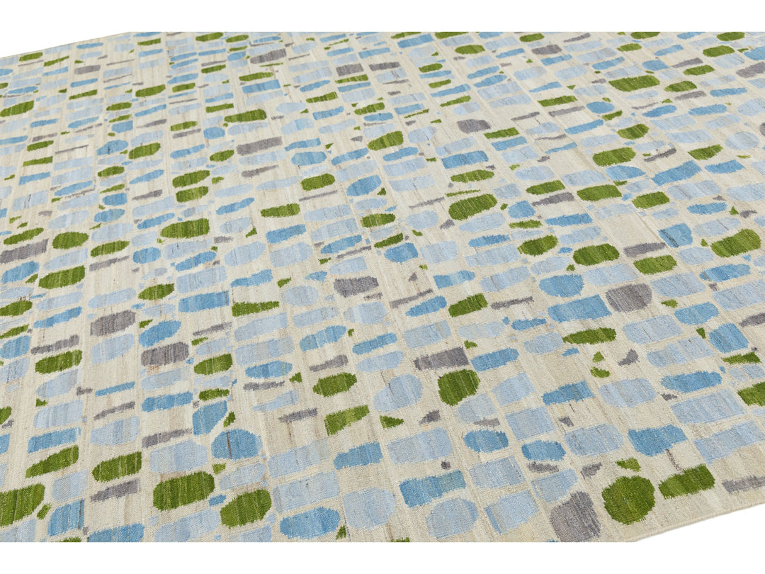 Modern Kilim Wool Rug 10 X 12