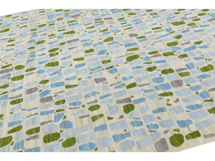Modern Kilim Wool Rug 10 X 12