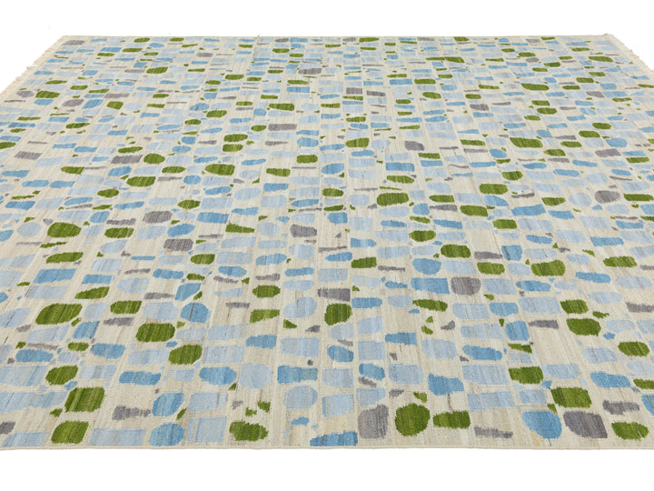 Modern Kilim Wool Rug 10 X 12