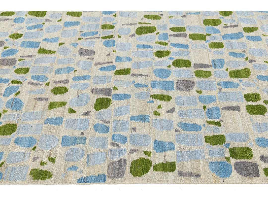 Modern Kilim Wool Rug 10 X 12