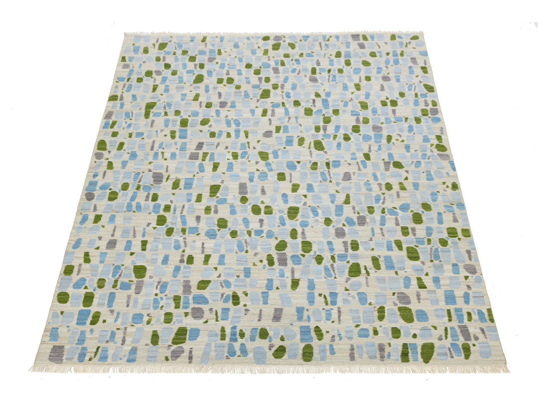Modern Kilim Wool Rug 10 X 12
